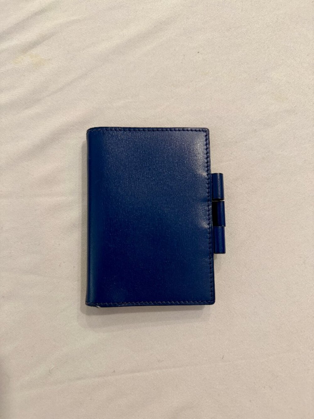 Hermes Blue Leather Agenda Cover with Dated Calendar Insert